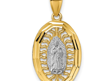 14k Yellow & Rhodium Pendants Style K10103 - Classique Jewelry Inc.