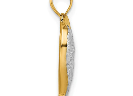 14k Yellow & Rhodium Pendants Style K10110 - Classique Jewelry Inc.