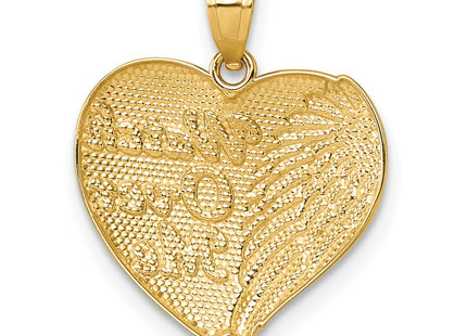14k Yellow & Rhodium Pendants Style K10110 - Classique Jewelry Inc.