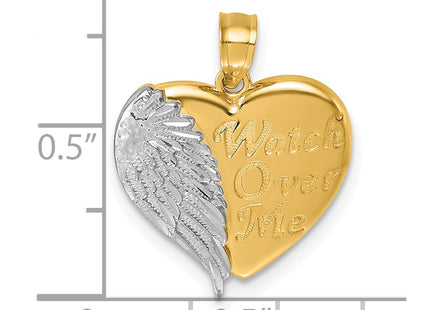 14k Yellow & Rhodium Pendants Style K10110 - Classique Jewelry Inc.