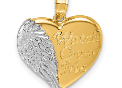 14k Yellow & Rhodium Pendants Style K10110 - Classique Jewelry Inc.