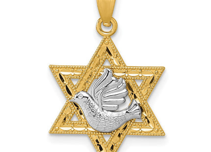 14k Two-tone Pendants Style K10113 - Classique Jewelry Inc.