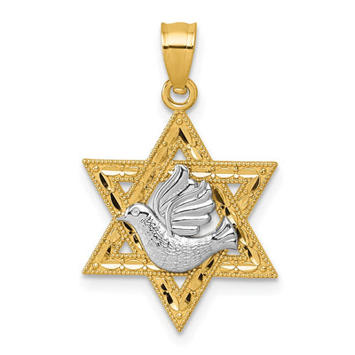 14K gold star pendant