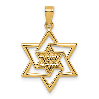 14K gold star pendant