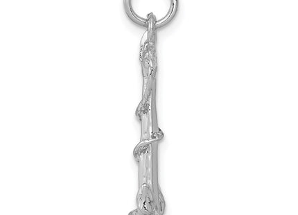 14K white gold anchor charm, alternate view