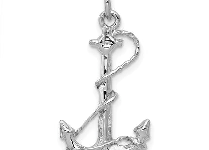 14K white gold anchor charm