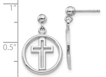 14k White Gold Earrings Style K108 - Classique Jewelry Inc.