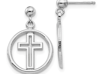 14k White Gold Earrings Style K108 - Classique Jewelry Inc.