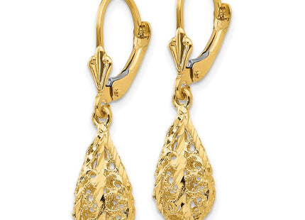 14k Yellow Gold Earrings Style K116 - Classique Jewelry Inc.
