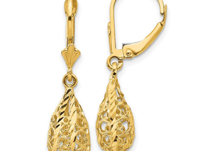 14k Yellow Gold Earrings Style K116 - Classique Jewelry Inc.