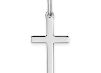 14k White Gold Hollow Cross Pendant (Style K1172)