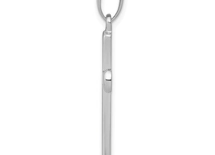 14k White Gold Hollow Cross Pendant (Style K1182)