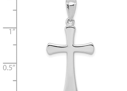 14k White Gold Hollow Cross Pendant (Style K1182)