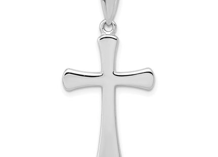 14k White Gold Hollow Cross Pendant (Style K1182)