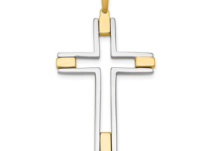 14K gold cross pendant