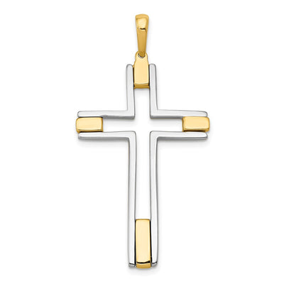 14K gold cross pendant