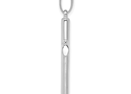 14k White Gold Hollow Cross Pendant (Style K1207W)