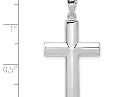 14k White Gold Hollow Cross Pendant (Style K1207W)