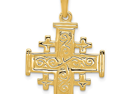 14K gold cross pendant