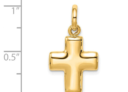 14K white gold cross pendant, further view