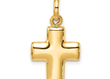 14K white gold cross pendant