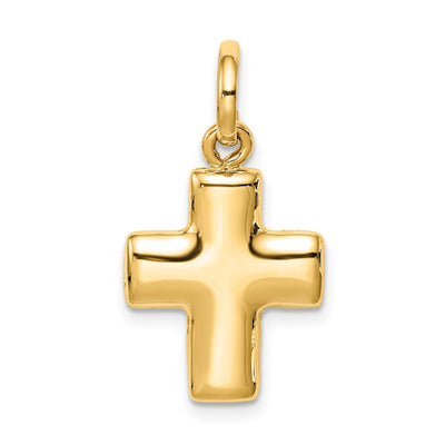 14K white gold cross pendant
