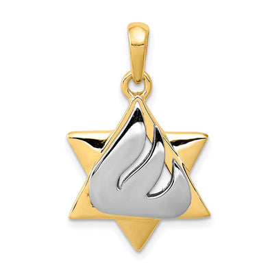 14K gold star pendant