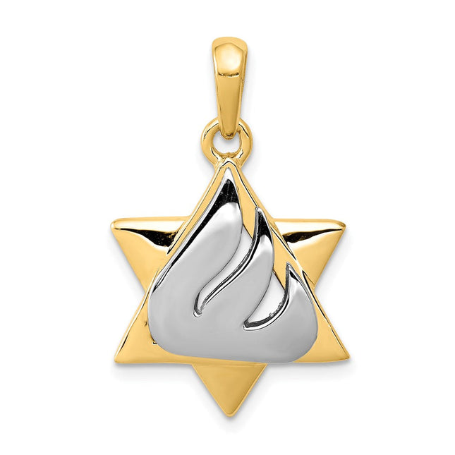 14K gold star pendant
