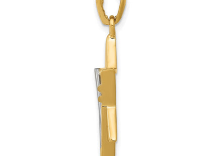 14k Two-tone Star of David Pendant (Style K1286)