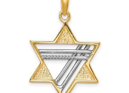 14k Two-tone Star of David Pendant (Style K1286)