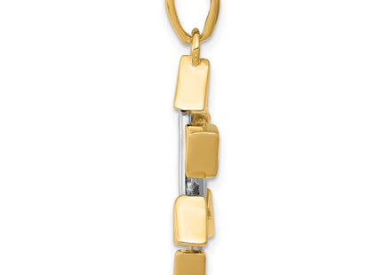 14k Two-tone Star of David Pendant (Style K1289)