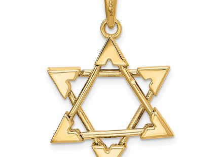 14k Two-tone Star of David Pendant (Style K1289)