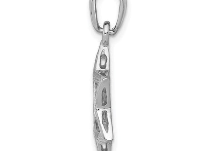 14K white gold star pendant, alternate view