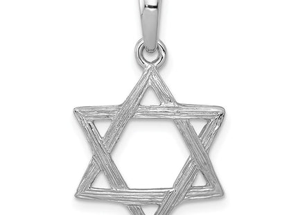 14K white gold star pendant