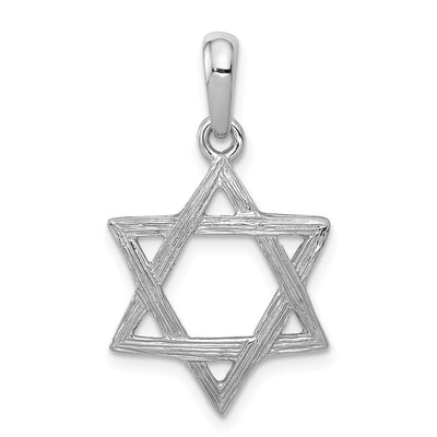 14K white gold star pendant