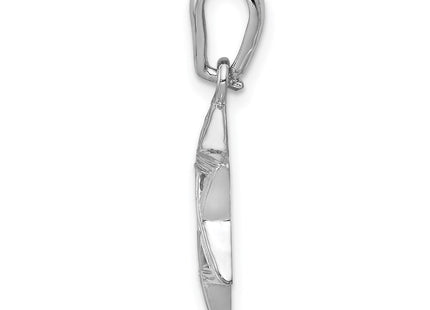 14K white gold star pendant, alternate view
