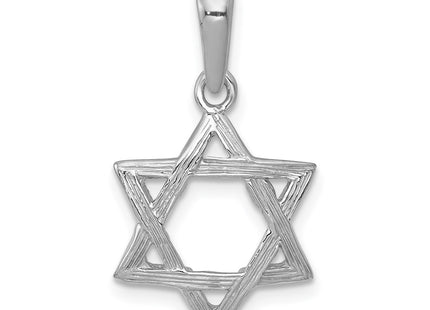 14K white gold star pendant