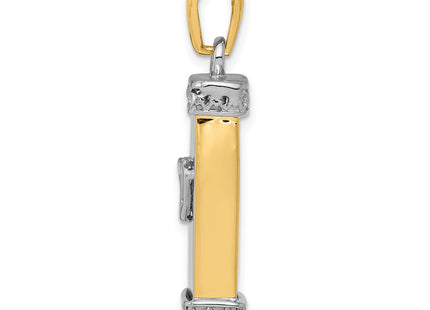 14K gold pendant, alternate view