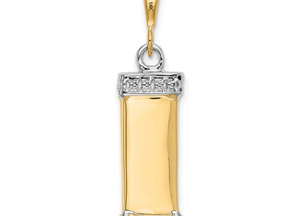 14K gold pendant, another view