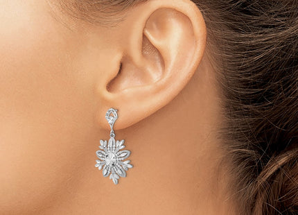 14k White Gold Earrings Style K1382 - Classique Jewelry Inc.