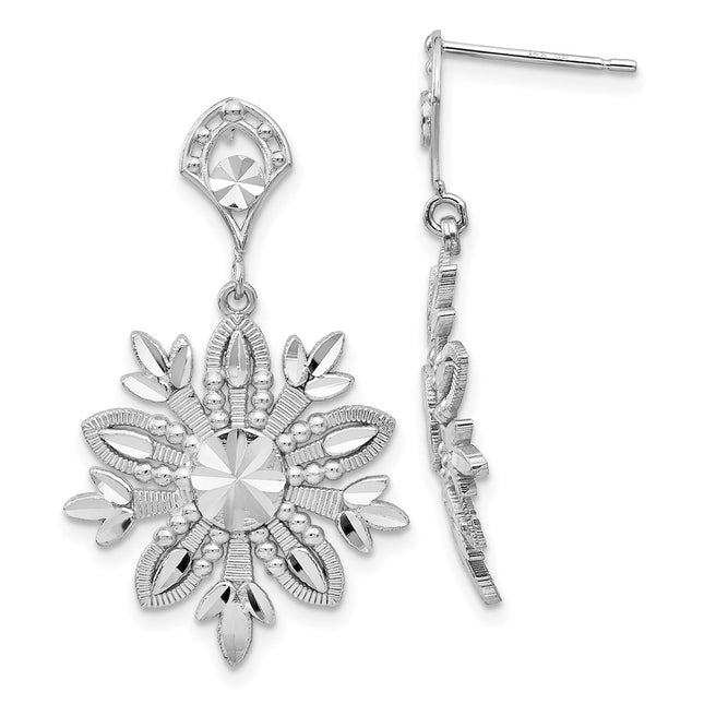 14k White Gold Earrings Style K1382 - Classique Jewelry Inc.