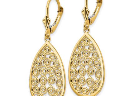 14k Yellow Gold Earrings Style K1394 - Classique Jewelry Inc.