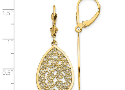 14k Yellow Gold Earrings Style K1394 - Classique Jewelry Inc.