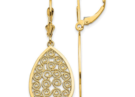 14k Yellow Gold Earrings Style K1394 - Classique Jewelry Inc.