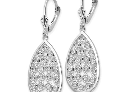 14k White Gold Earrings Style K1395 - Classique Jewelry Inc.
