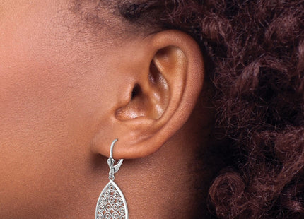 14k White Gold Earrings Style K1395 - Classique Jewelry Inc.