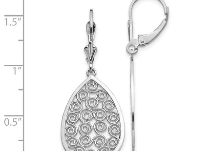 14k White Gold Earrings Style K1395 - Classique Jewelry Inc.