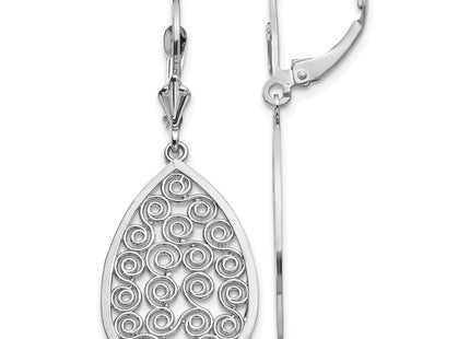 14k White Gold Earrings Style K1395 - Classique Jewelry Inc.