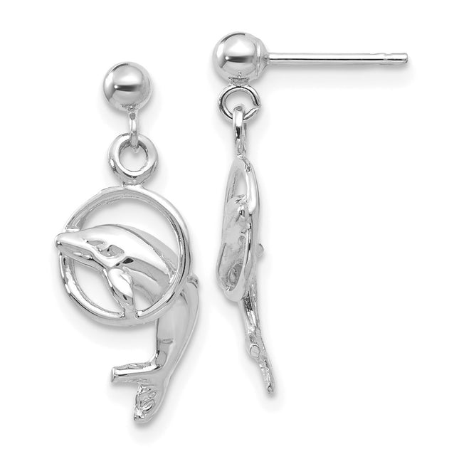 14k White Gold Earrings Style K1401 - Classique Jewelry Inc.