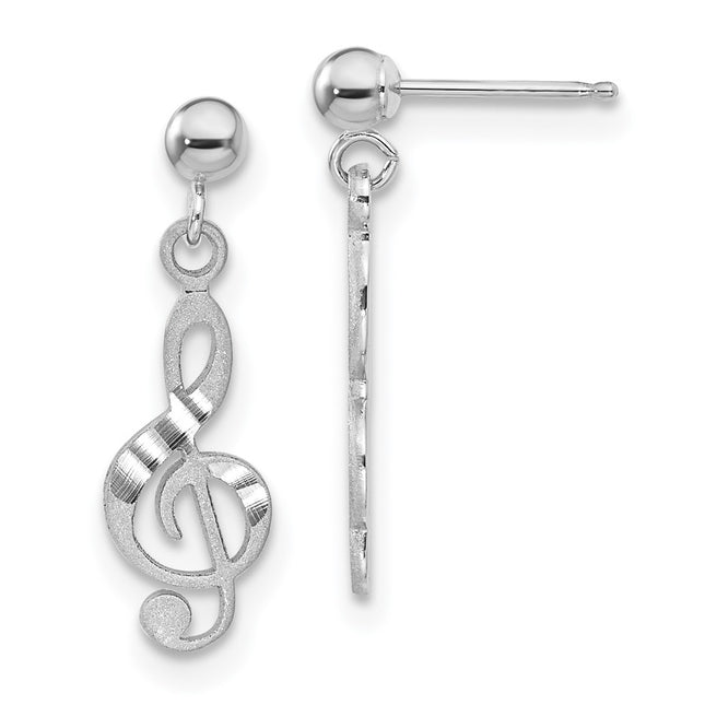 14k White Gold Earrings Style K1408 - Classique Jewelry Inc.